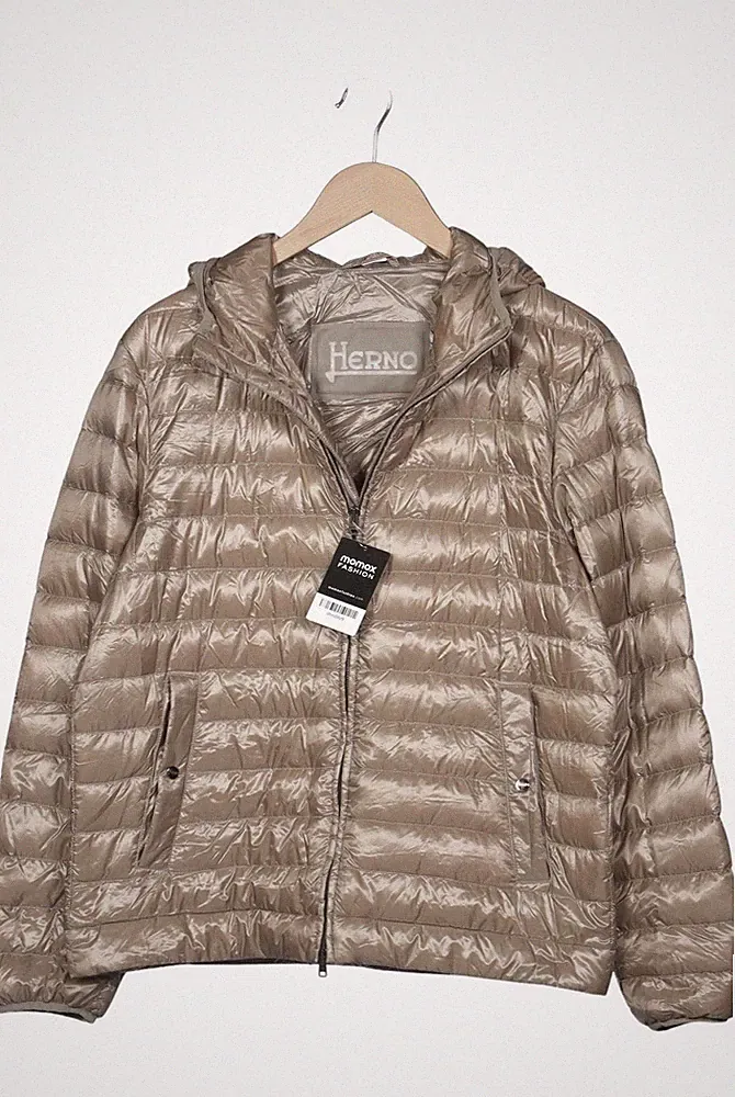 Herno Jacke Herren Anorak Jacket Kurzmantel Gr. EU 46 Daunen Beige #dhm59z9