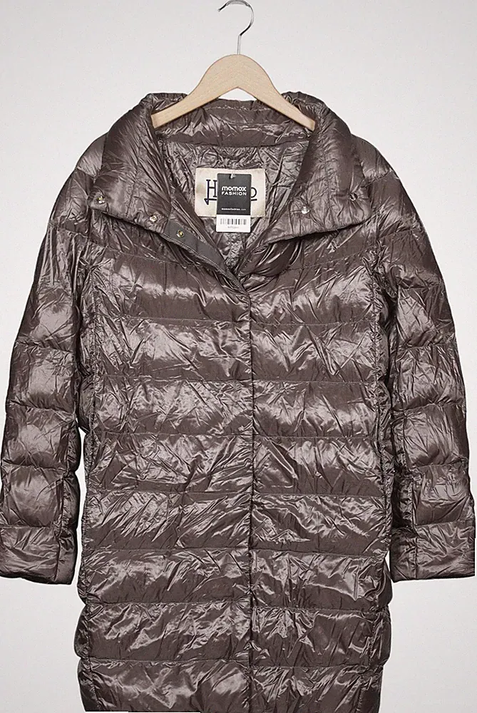 Herno Mantel Damen Jacke Parka Gr. 40 (IT 46) Baumwolle Daunen Grau #u5iusee