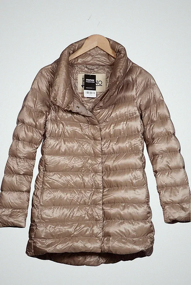 Herno Mantel Damen Jacke Parka Gr. EU 34 (IT 40) Baumwolle Daunen Beige #79s0ldq