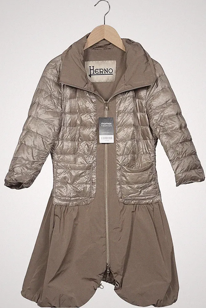 Herno Mantel Damen Jacke Parka Gr. EU 36 (IT 42) Daunen Beige #c4cm4it