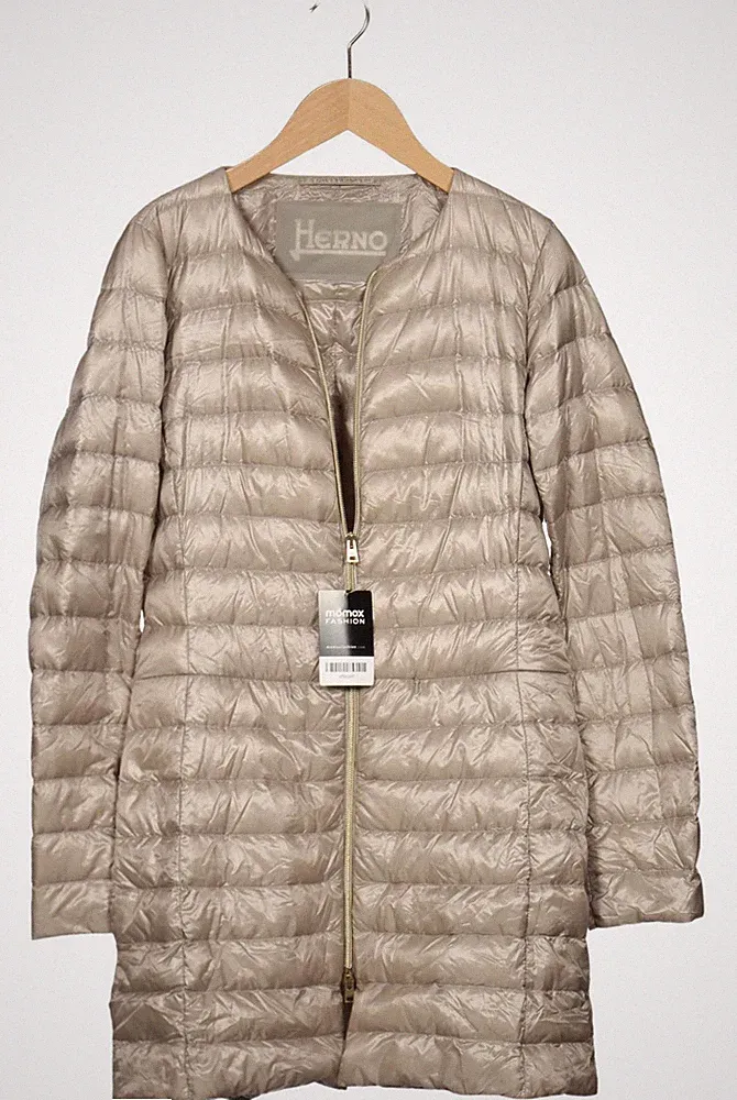 Herno Mantel Damen Jacke Parka Gr. EU 36 (IT 42) Daunen Beige #zt9uwri