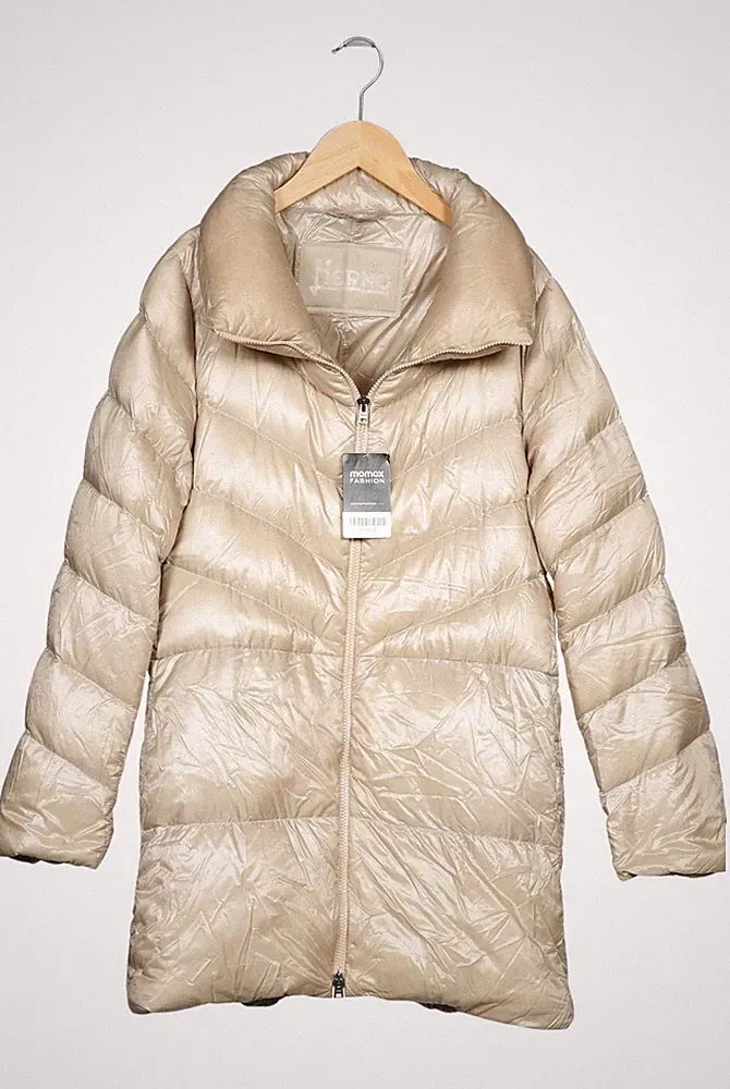 Herno Mantel Damen Jacke Parka Gr. EU 40 (IT 46) Daunen Beige #4jq5t13