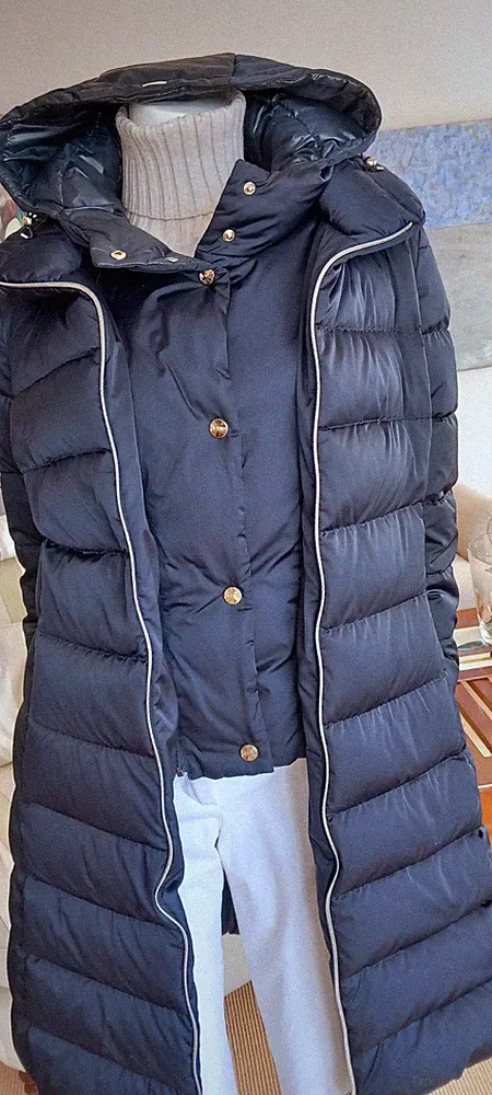 HERNO - Mantel - Daunen Mantel - Blau - Kapuze lässt sich entnehmen - 38 - EDEL