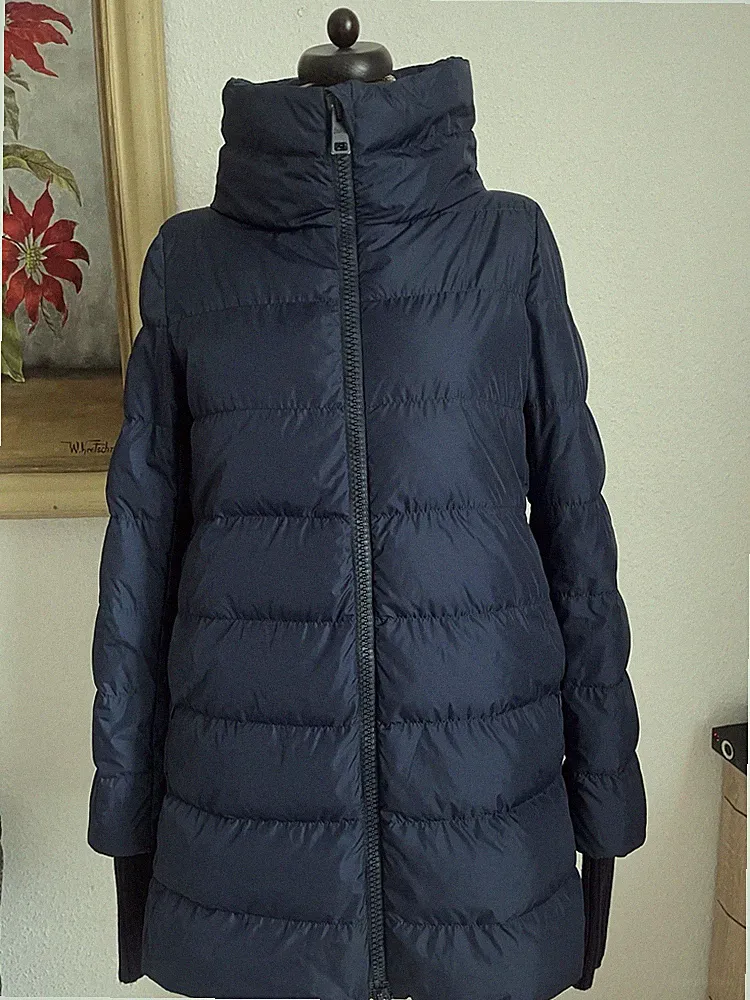 HERNO POLAR-TECH Damen Daunenmantel / Winterjacke Dunkelblau Gr. DE 38 (IT 44)