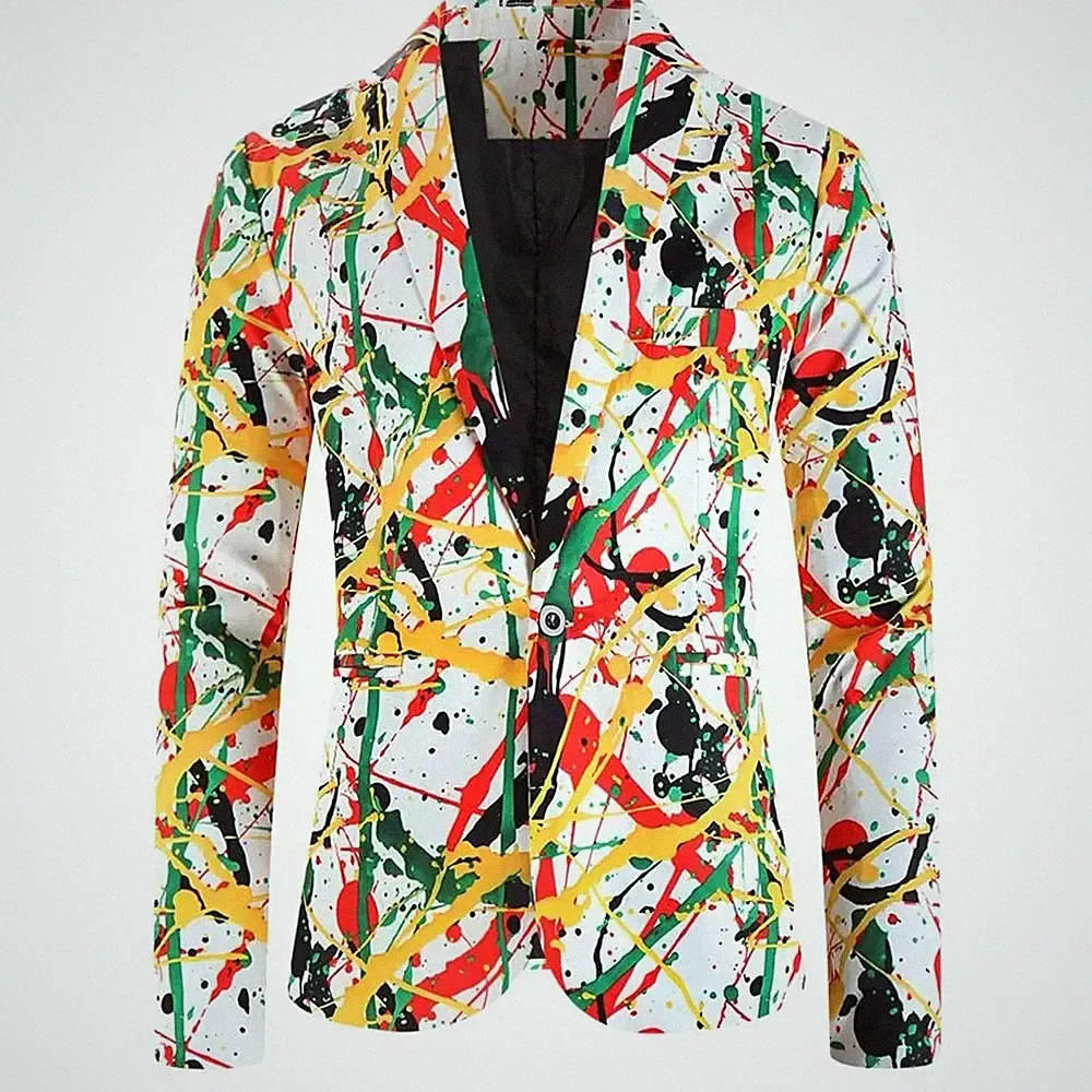 Herren Blazer Street Luxury Fantasie Multicolor Slim Fit Party CF73912