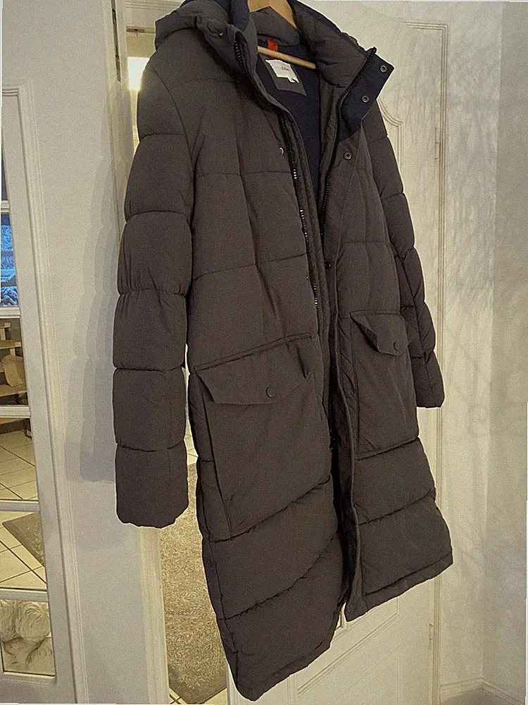 Herren Daunen Wintermantel S Oliver Grau XL Kapuze Wie Neu Top Zustand