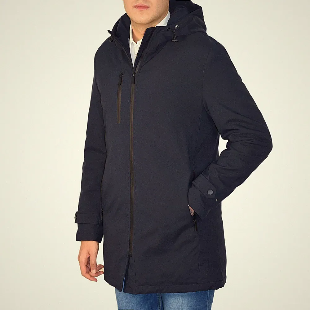 Herren Daunenjacke Lang Winter Steppjacke Elegant Casual VEQUE