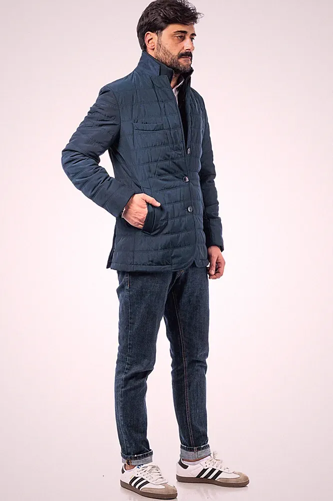 Herren Daunenjacke Schneiderei gefüttert elegante Winterjacke Jacke VEQUE