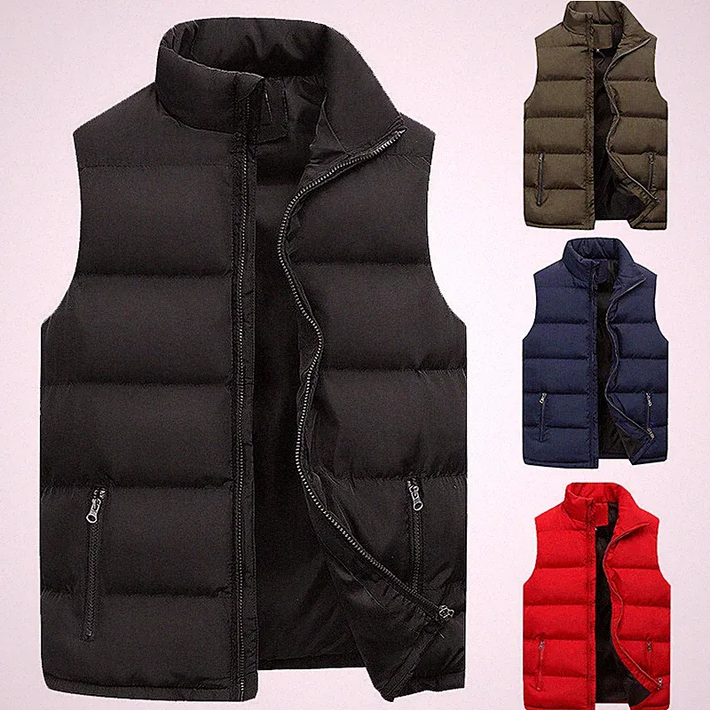 Herren Daunenweste Body Ärmellos Winter Gepolsterte Jacke Mantel Warme S-4XL