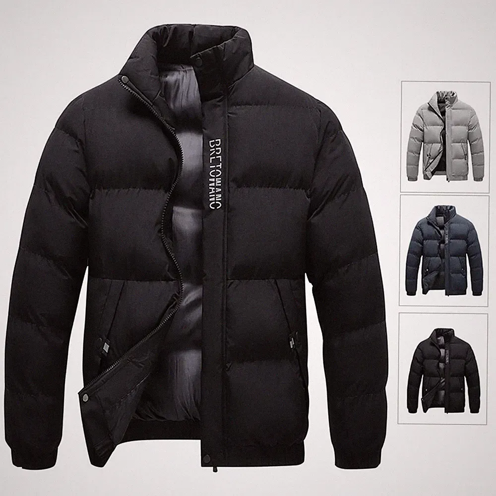 Herren Jacke Daunenjacke Gefüllte Jacke Mit Winter Warme Reißverschluss Mäntel