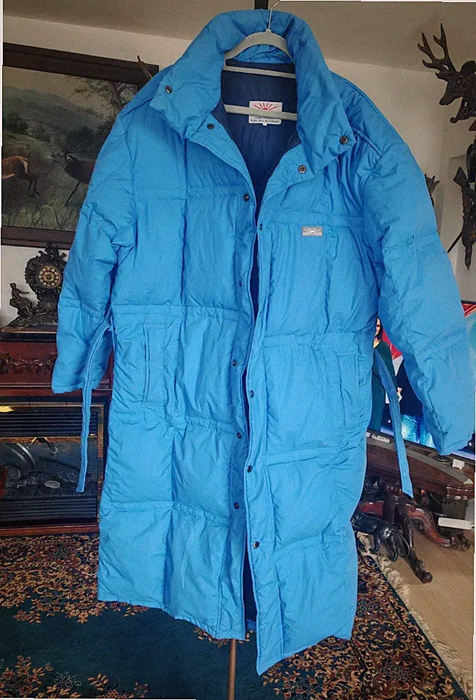 Herren Puffer Daunenmantel L 54 Happy Pack Vintage W.-Germany oversized