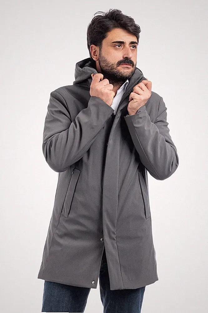 Herren Winterjacke Kapuzenjacke Mantel Elegant Daunenjacke VEQUE