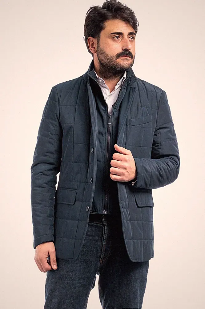 Herren Winterjacke Steppjacke Elegante Daunenjacke Casual VEQUE