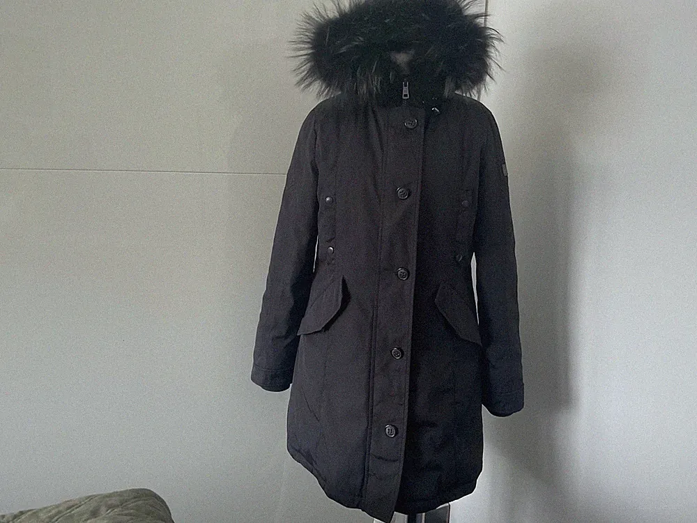 Hetrego Damen Daunenmantel schwarz Gr.D42(Ital.48) Top!