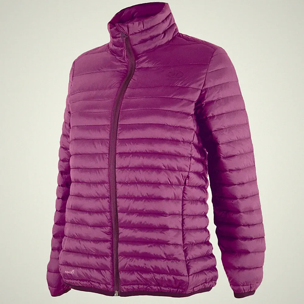 Highlander Herren Highland Daunenjacke Warm Duck Gepolstert Leichte Mantel Lila