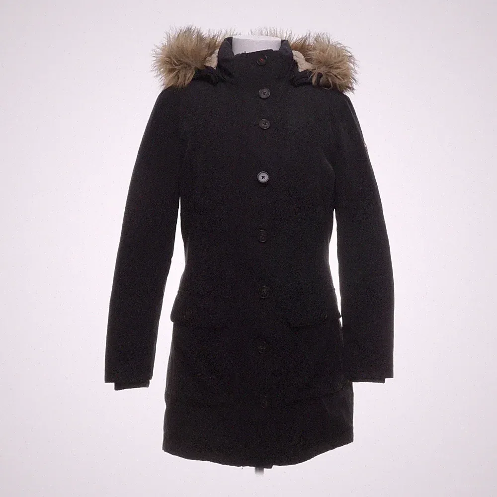 Hilfiger Denim, Daunenmantel, Damen, Größe: S, Schwarz, Baumwolle/Nylon #pI6