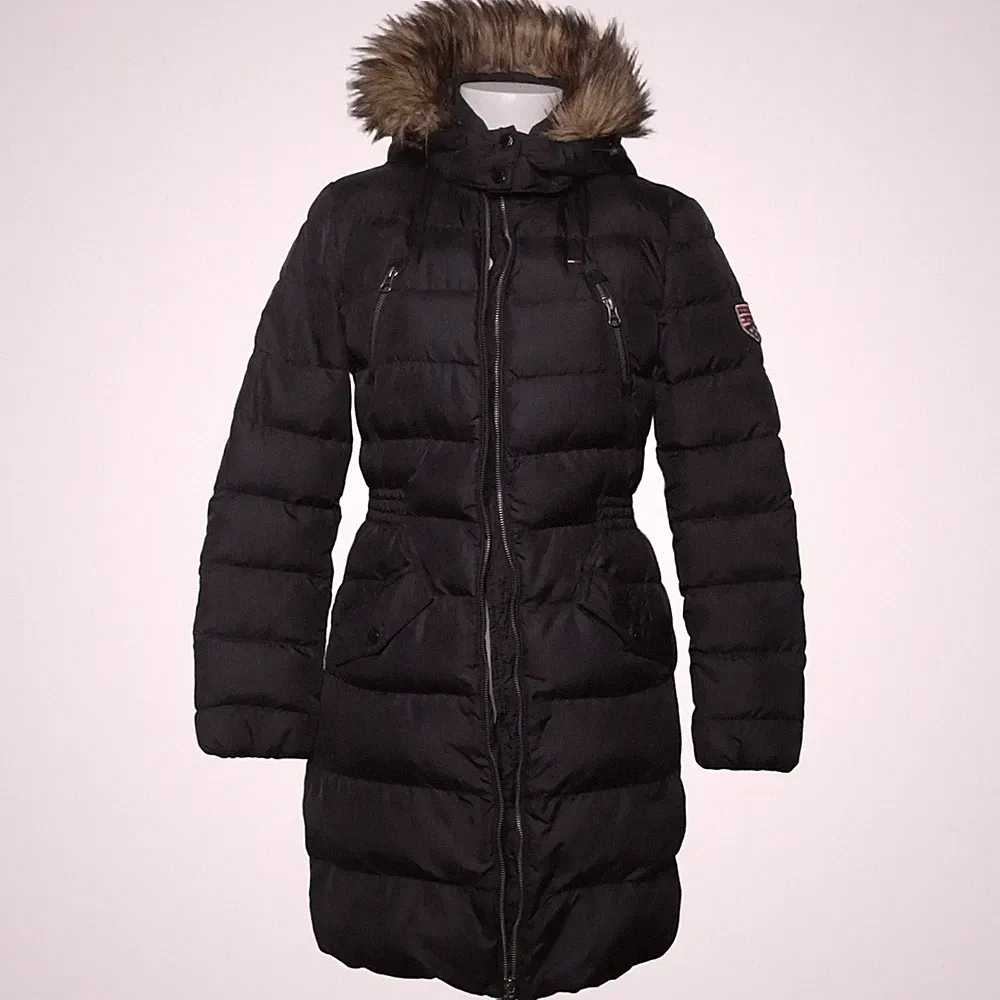 Hilfiger Denim, Daunenmantel, Damen, Größe: XS, Schwarz, Acryl/Polyester #Ctk
