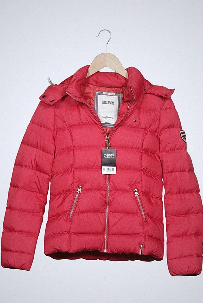 HILFIGER DENIM Jacke Damen Anorak Jacket Kurzmantel Gr. S Daunen Rot #5hpplnn