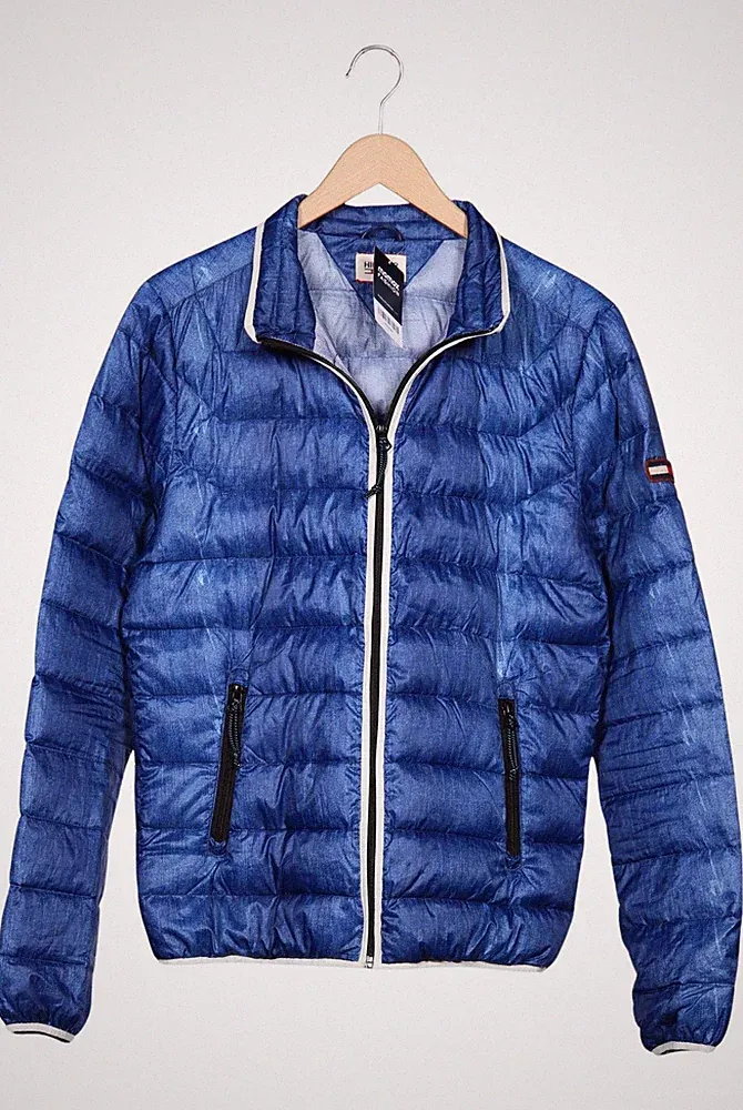HILFIGER DENIM Jacke Herren Anorak Jacket Kurzmantel Gr. M Daunen Le... #empcskr