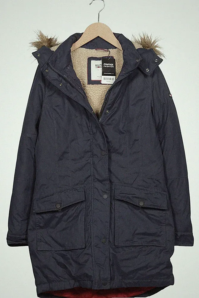 HILFIGER DENIM Mantel Damen Jacke Parka Gr. S Baumwolle Daunen Marin... #v0g0g5v