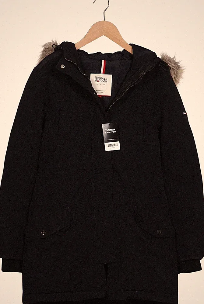 HILFIGER DENIM Mantel Damen Jacke Parka Gr. S Daunen Baumwolle Schwarz #o7ypxpm
