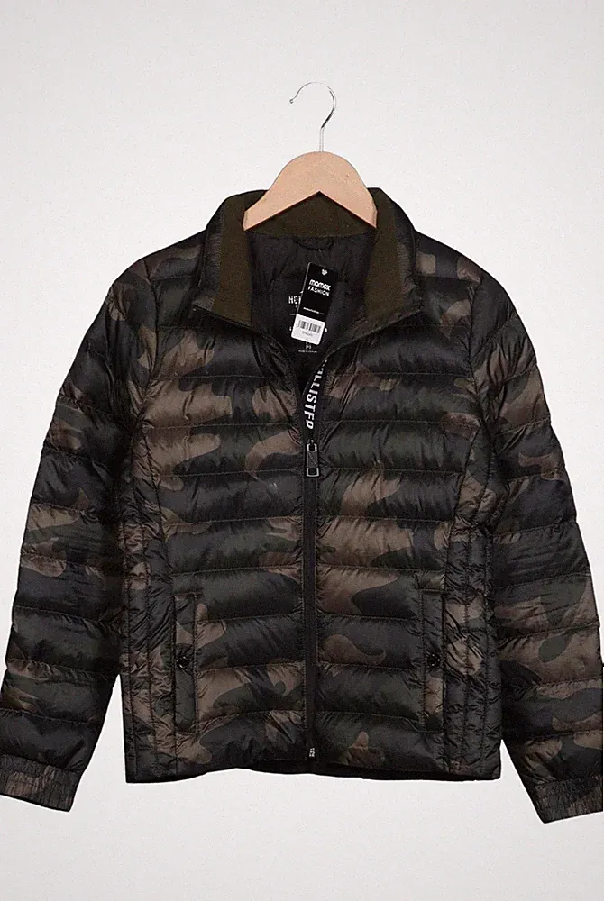 Hollister Jacke Damen Anorak Jacket Kurzmantel Gr. M Daunen Grün #6mkgq4q
