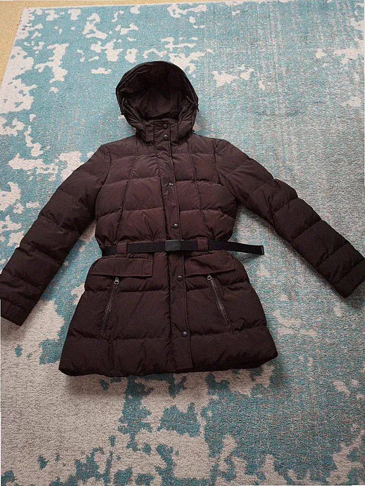 Hugo Boss Daunenmantel -Parka " REAL DOWN" Kapuze Größe M dunkles braun TOP