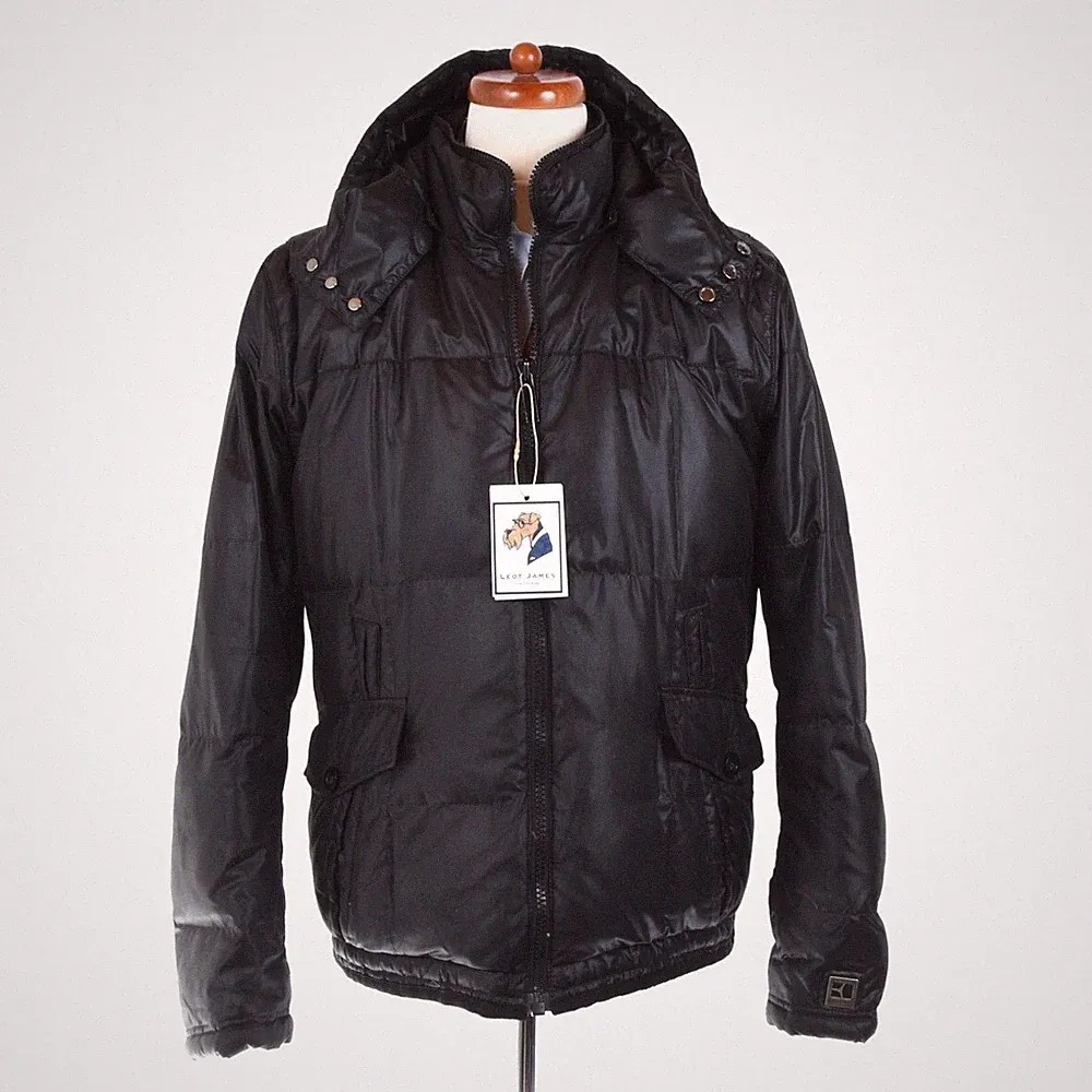 HUGO BOSS ORANGE Daunenmantel Jacke Down Puffer Gr 52 Down Jacket Schwarz Black