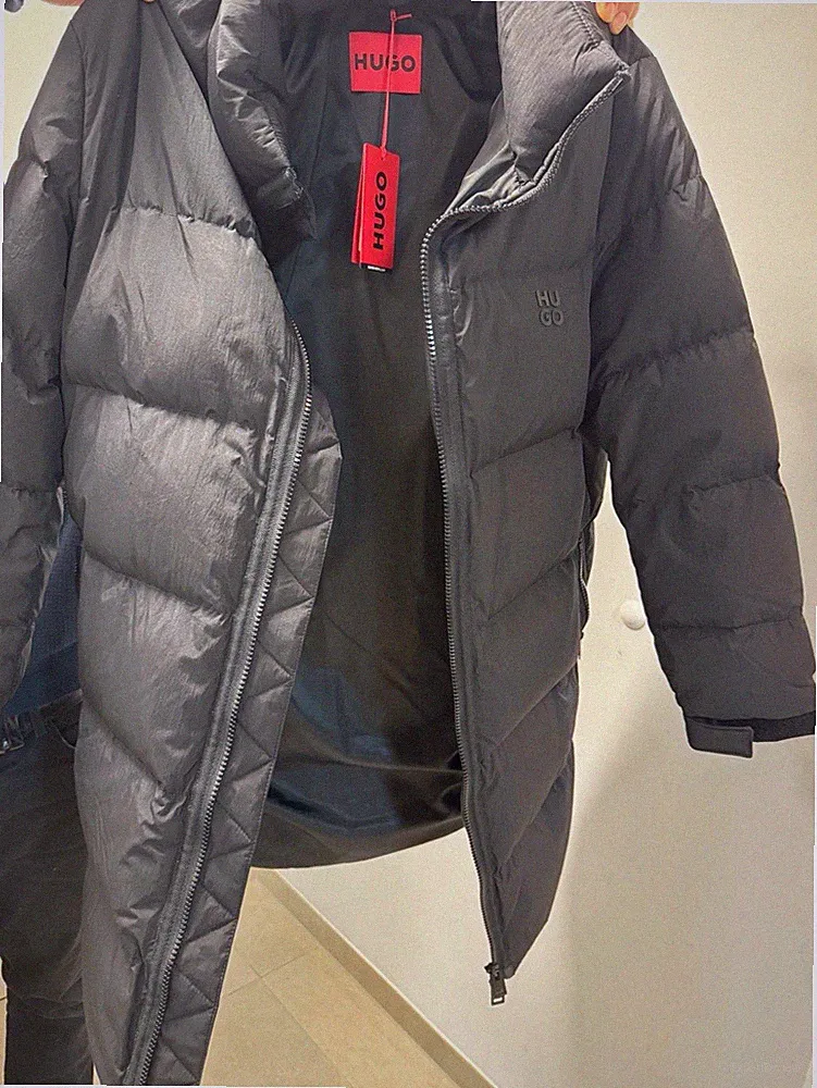 HUGO Daunenmantel Magnus Jacke - Herren Gr. L - schwarz - Regular Fit- NEU