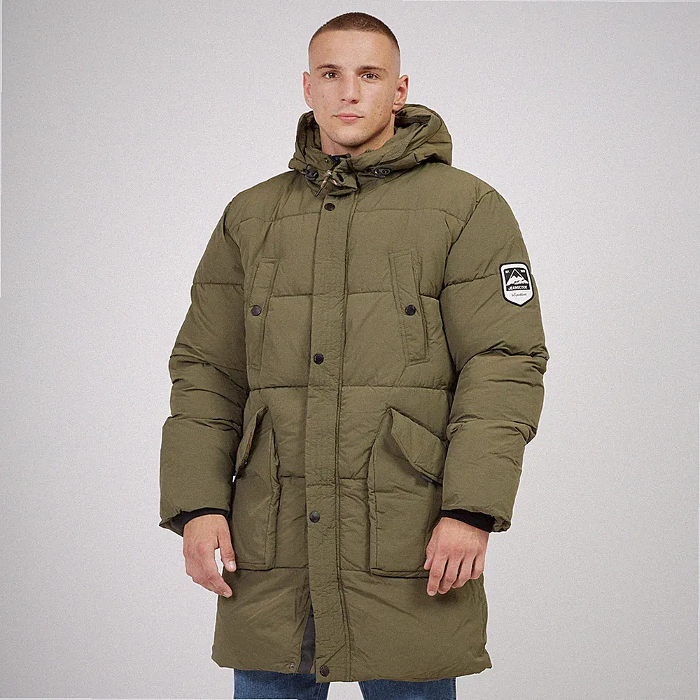 Indicode Herren Jacke Winterjacke lang Parka Winterparka Outdoor Wintermantel