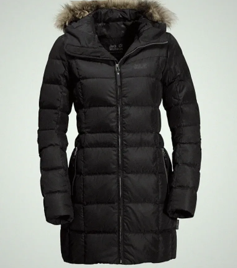JACK WOLFSKIN Damen Mantel Daunenjacke Winterjacke Baffin Island Gr S L schwarz