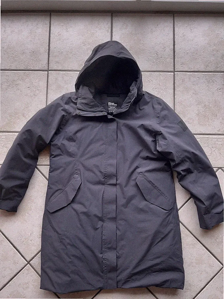 JACK WOLFSKIN Daunenparka Daunenmantel Daunenjacke lang Anthrazit Gr. XXL