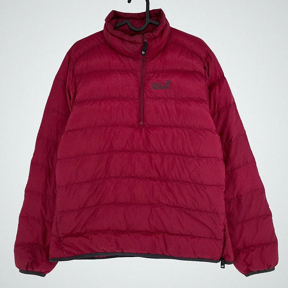 Jack Wolfskin Dunkel Rot Daunen Anorak Jacke Mantel Größe L