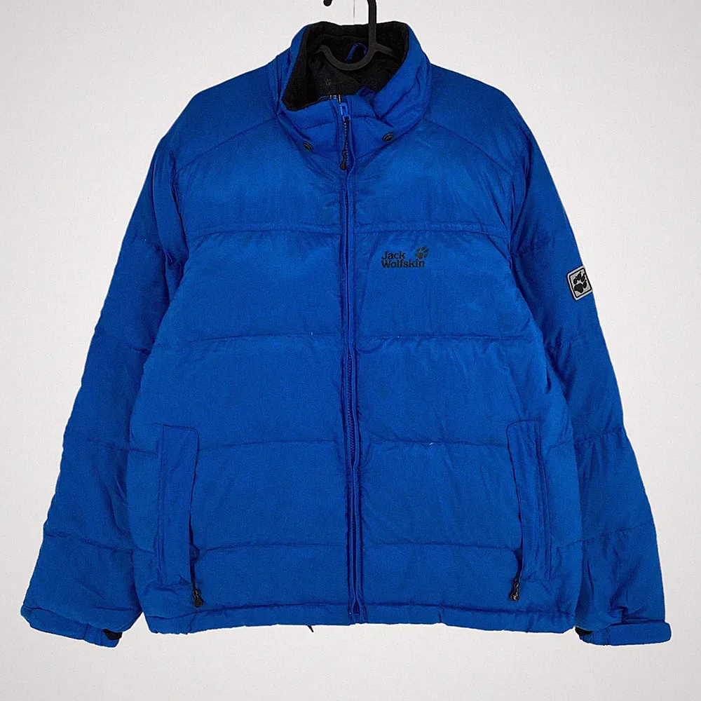 Jack Wolfskin Hochwertige Blaue Daunen Steppjacke Mantel Größe S