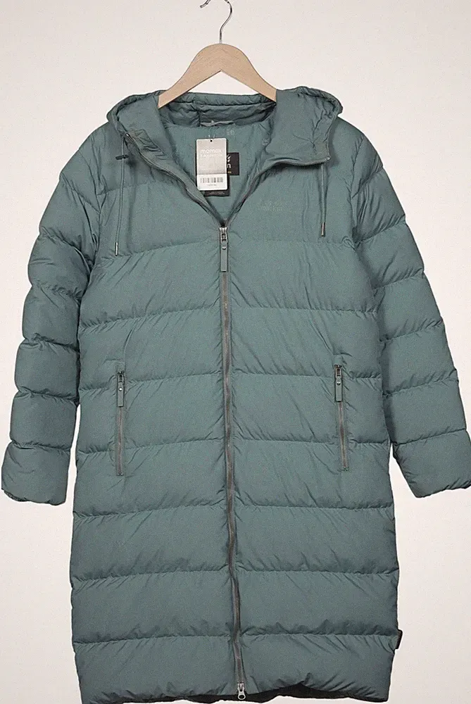 Jack Wolfskin Mantel Damen Jacke Parka Gr. EU 36 Daunen Türkis #5a6818c