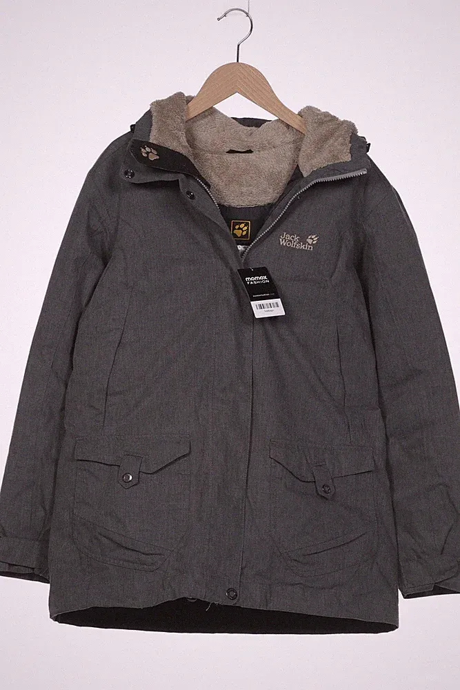 Jack Wolfskin Mantel Damen Jacke Parka Gr. M Baumwolle Daunen Grau #ymk7faq