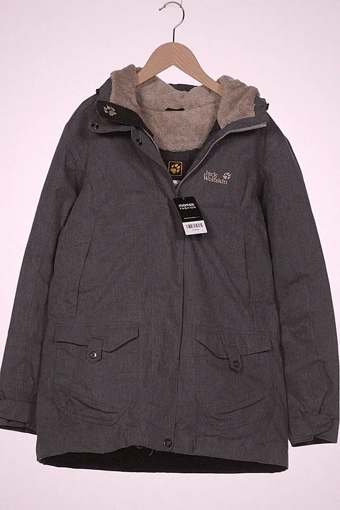 Jack Wolfskin Mantel Damen Jacke Parka Gr. M Baumwolle Daunen Grau #ymk7faq
