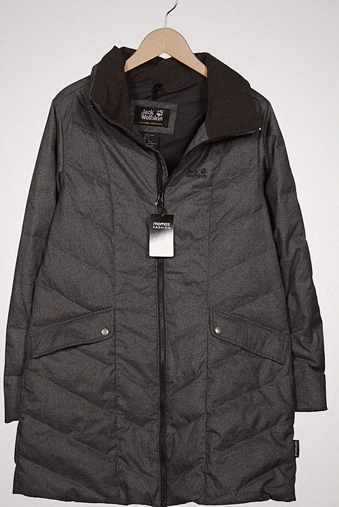 Jack Wolfskin Mantel Damen Jacke Parka Gr. M Daunen Grau #0iglvol