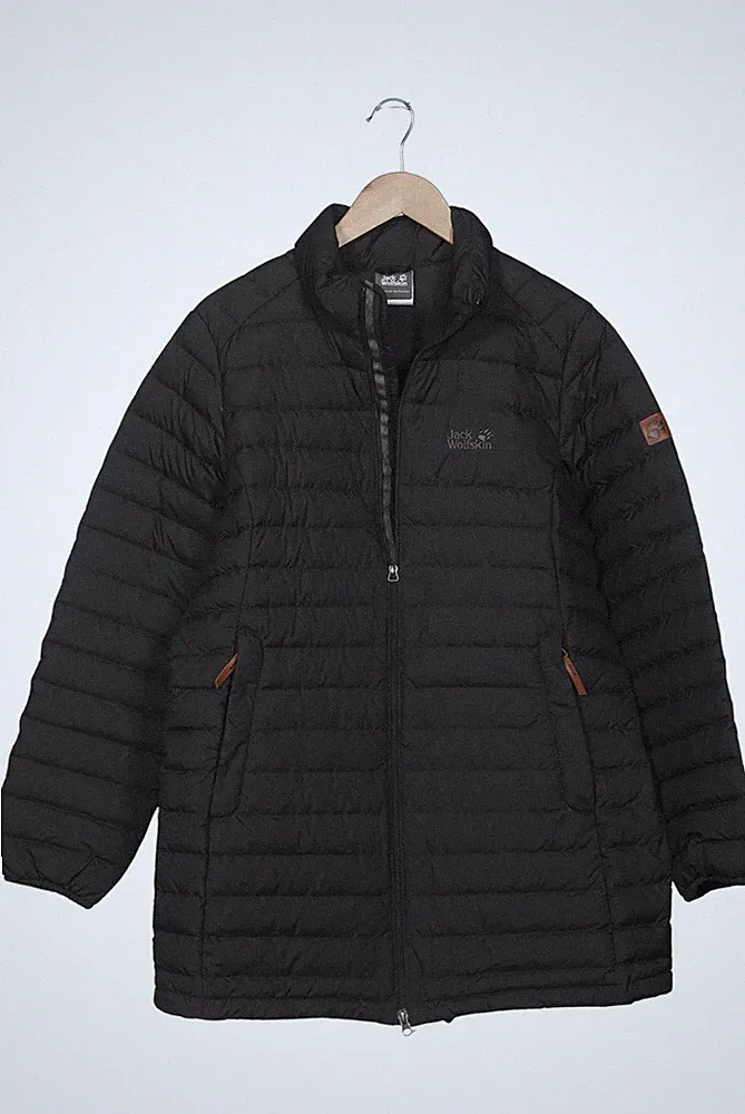 Jack Wolfskin Mantel Damen Jacke Parka Gr. XL Daunen Schwarz #ryd0xk2