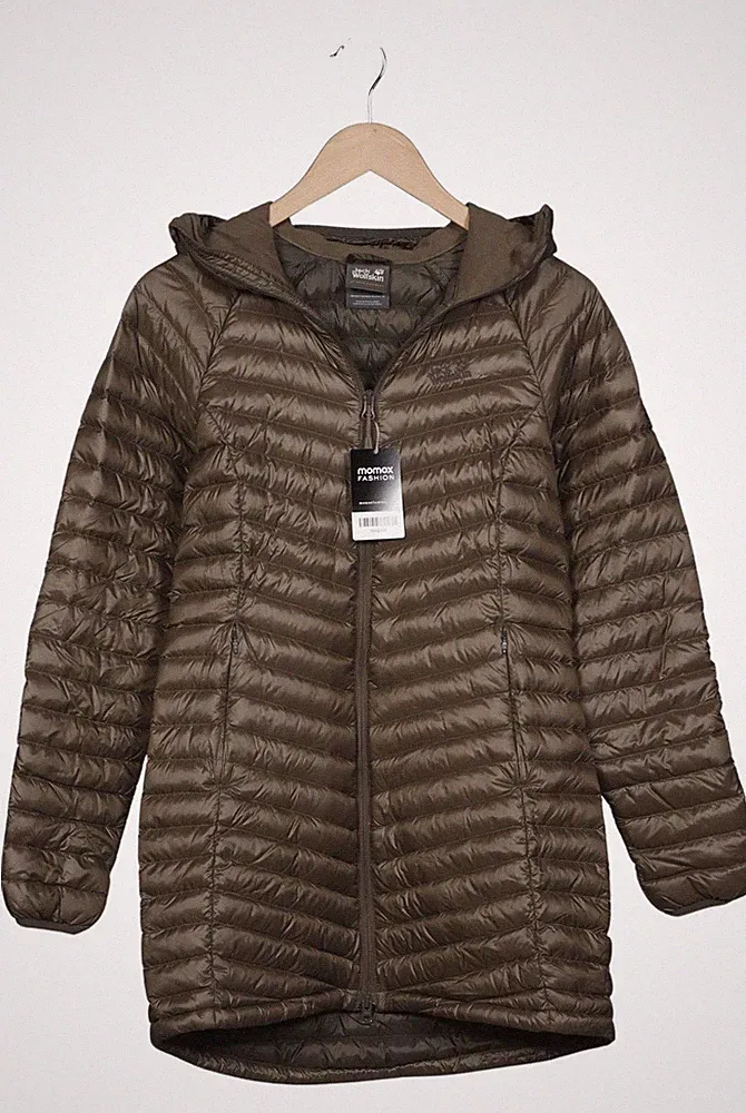 Jack Wolfskin Mantel Damen Jacke Parka Gr. XS Daunen Grün #sh2o4ew