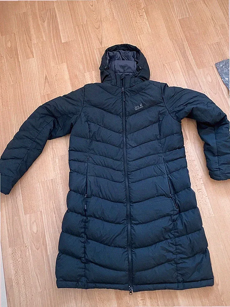 Jack Wolfskin Selenium coat wunderschöner Daunenmantel Damen schwarz Gr. XL