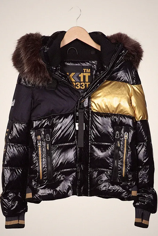 JACK1T Jacke Damen Anorak Jacket Kurzmantel Gr. M Daunen Mehrfarbig #2xkxn3f