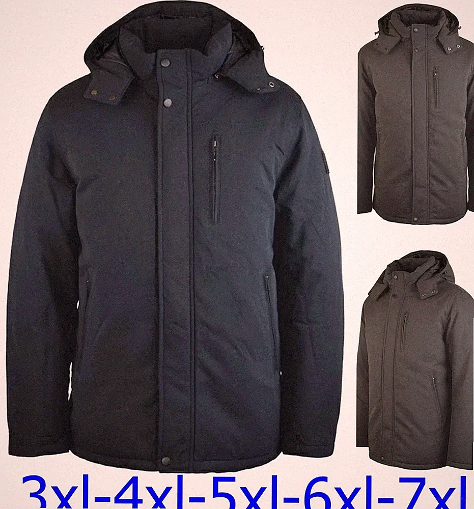 Jacke Herren Übergröße Jacke Winter Jacke Mantel Blau 4xl 5xl 7xl