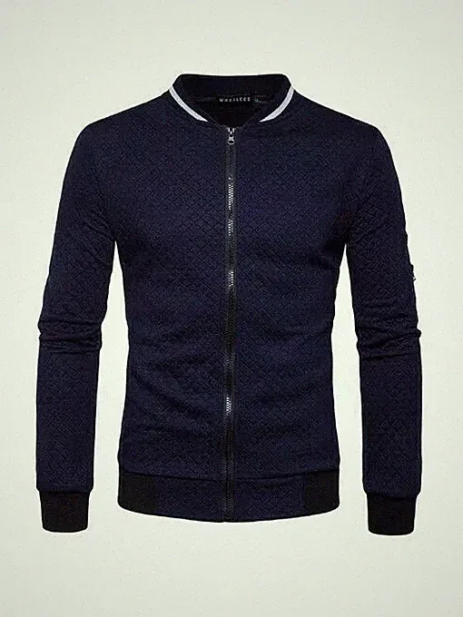 Jacke Herren Vest Slim Fit Pile Stepp Sweatshirt Blau Casual Angepasst 1046