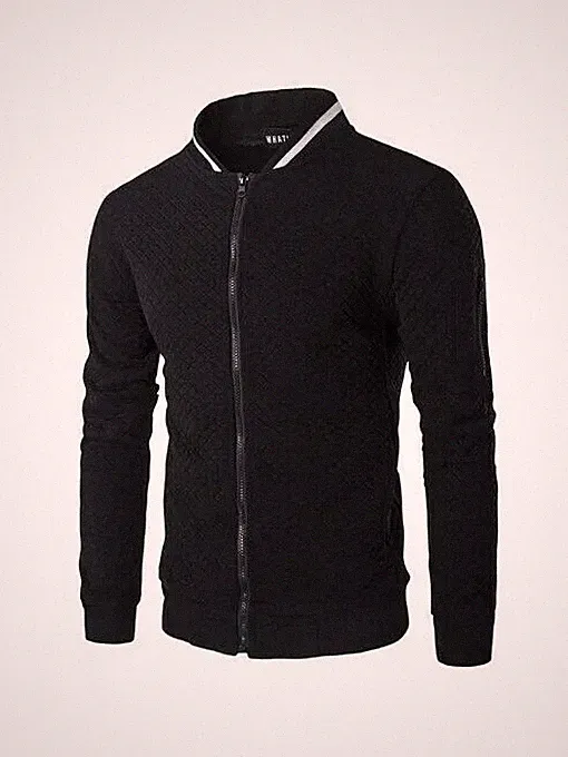 Jacke Herren Vest Slim Fit Pile Stepp Sweatshirt Schwarz Casual Angepasst 1046