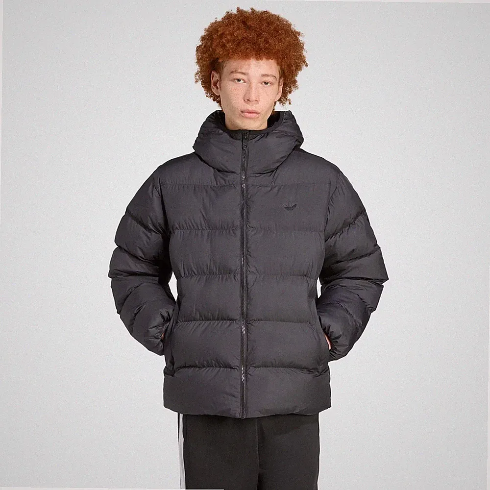 Jacke Weste Mantel Daunenjacke adidas Tonal mit Kapuze Puffer Schwarz JX4123