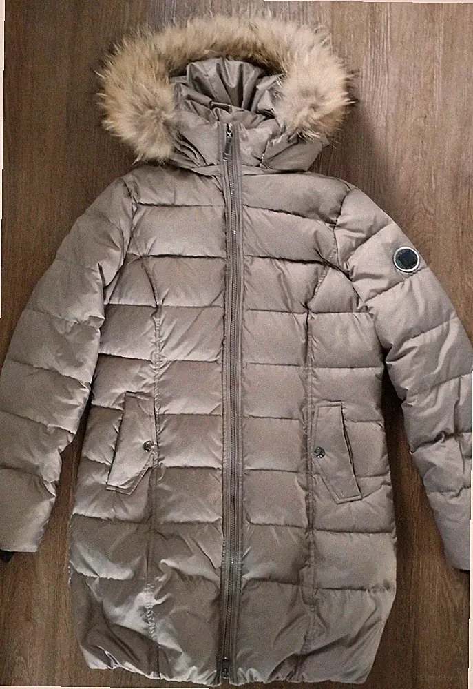 Jette Joop Damen Daunenjacke, Kurzmantel, beige, Gr. S, Top