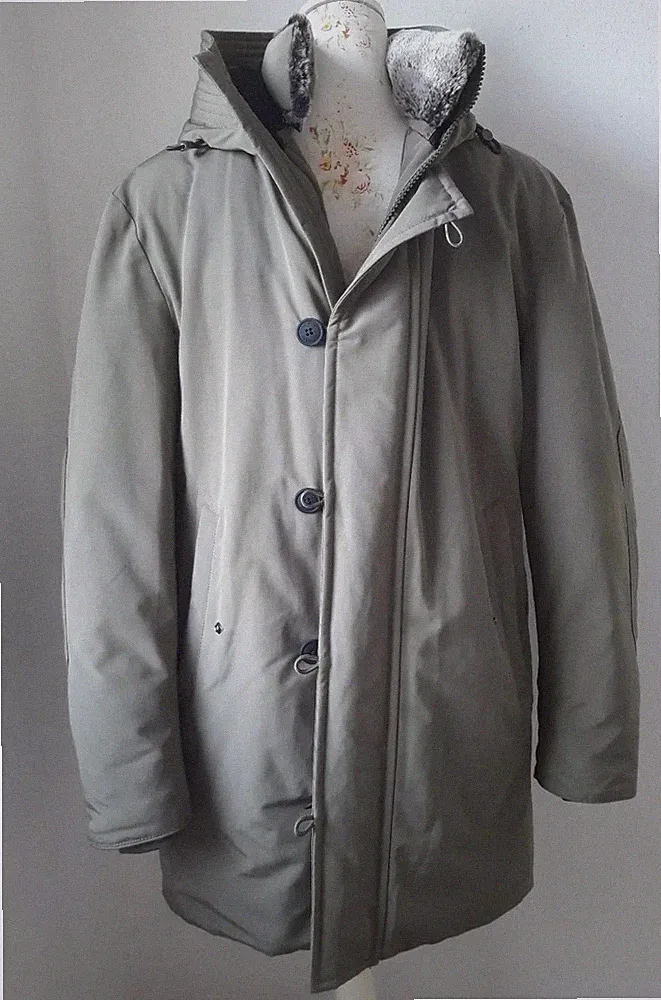 JOOP Jacke Kurzmantel Herren Winterjacke Parka warm gefüttert Gr. 48 oliv