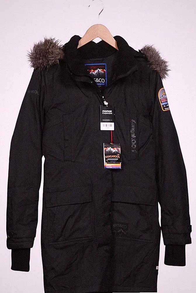 KangaROOS Mantel Damen Jacke Parka Gr. 32 Daunen Schwarz #qre4es0