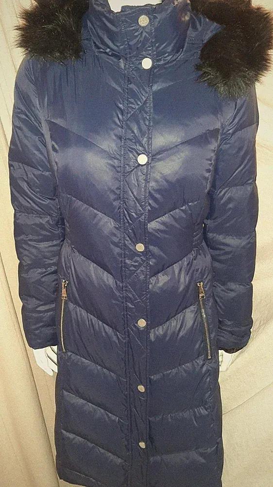 KARL LAGERFELD Daunenmantel Down Coat Steppmantel Damen Jacke Gr.M,L NEU Blau